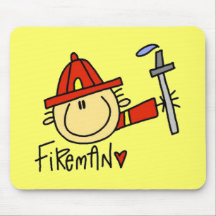 Feuerwehr-Mauspad Gelb Mousepad