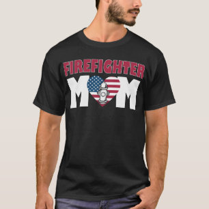 Feuerwehr-Mutter Unterstützt die dünne rote Linie T-Shirt
