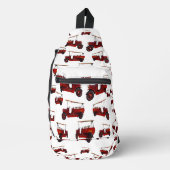Feuerwehr-Oldtimer-Muster, Crossbody Bag (Vorderseite)