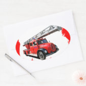 Feuerwehr Ovaler Aufkleber (Umschlag)