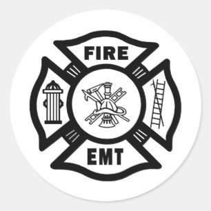 Feuerwehr Runder Aufkleber