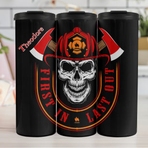 Feuerwehr-Schädel-Malteserkreuz Thermosbecher
