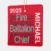 Feuerwehr-Sonderbeauftragter CUSTOM Keramikornament (Links)