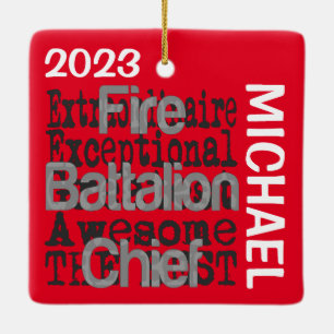 Feuerwehr-Sonderbeauftragter CUSTOM Keramikornament