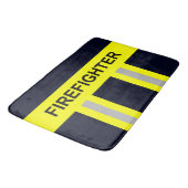 Feuerwehr Symbol Uniform Blau Badematte (Schrägansicht)