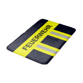 Feuerwehr Symbol Uniform Blau Badematte (Schrägansicht)