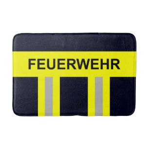 Feuerwehr Symbol Uniform Blau Badematte