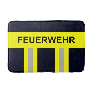 Feuerwehr Symbol Uniform Blau Badematte
