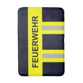 Feuerwehr Symbol Uniform Blau Badematte (Vorderseite Vertikal)