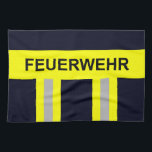 Feuerwehr Symbol Uniform Blau Geschirrtuch<br><div class="desc">Feuerwehr Symbol Uniform Blau</div>