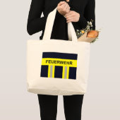 Feuerwehr Symbol Uniform Blau Jumbo Stoffbeutel (Vorderseite (Produkt))