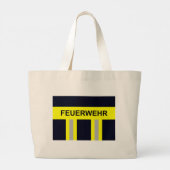 Feuerwehr Symbol Uniform Blau Jumbo Stoffbeutel (Rückseite)