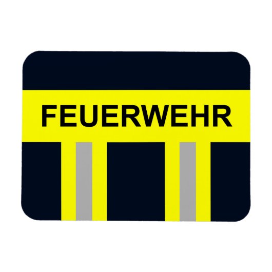 Feuerwehr Symbol Uniform Blau Magnet (Horizontal)