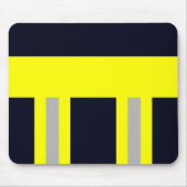 Feuerwehr Symbol Uniform Blau Mousepad (Vorne)