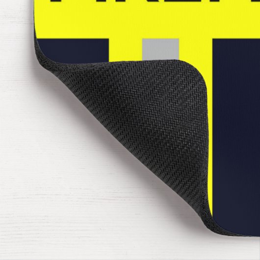 Feuerwehr Symbol Uniform Blau Mousepad (Ecke)