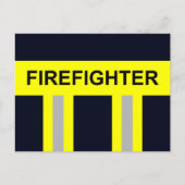 Feuerwehr Symbol Uniform Blau Postkarte (Vorderseite)