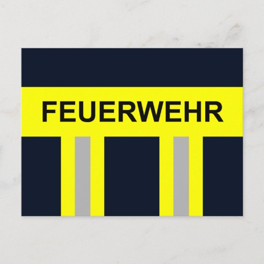 Feuerwehr Symbol Uniform Blau Postkarte (Vorderseite)