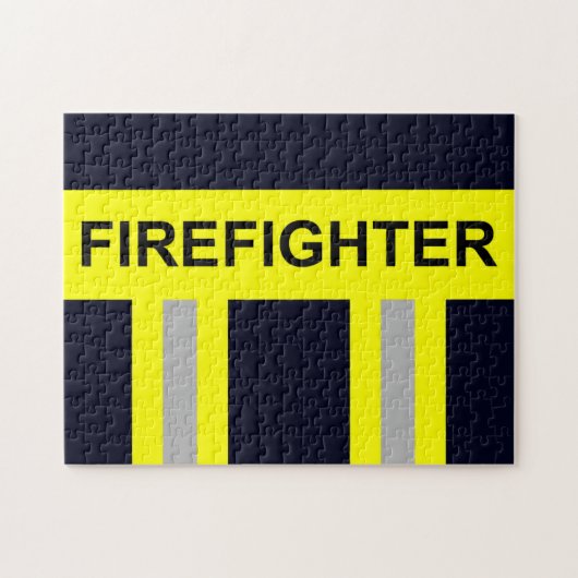 Feuerwehr Symbol Uniform Blau Puzzle (Horizontal)