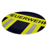 Feuerwehr Symbol Uniform Blau Schneidebrett (Ecke)