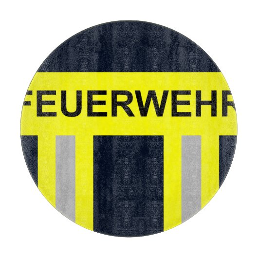 Feuerwehr Symbol Uniform Blau Schneidebrett (Vorderseite)