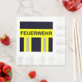 Feuerwehr Symbol Uniform Blau Serviette (Beispiel)