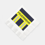 Feuerwehr Symbol Uniform Blau Serviette (Ecke)