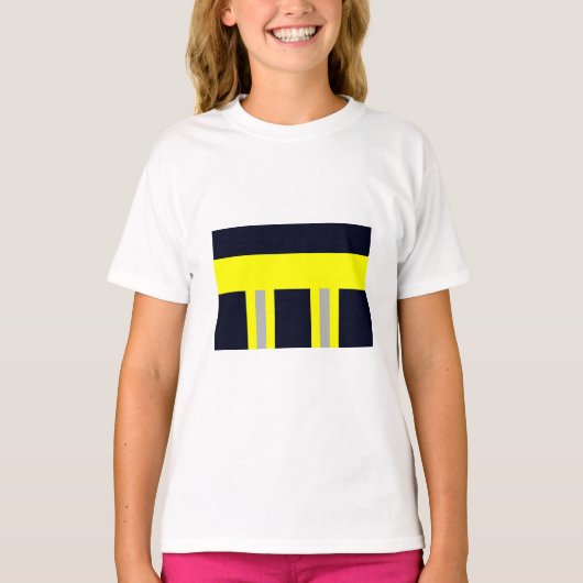 Feuerwehr Symbol Uniform Blau T-Shirt (Vorderseite)