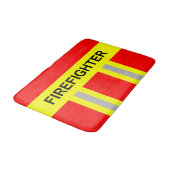 Feuerwehr Symbol Uniform Rot Badematte (Schrägansicht)