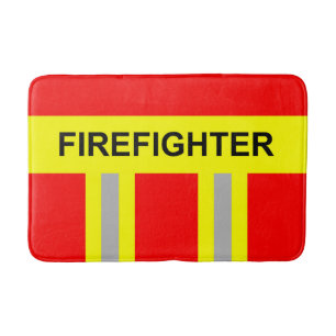 Feuerwehr Symbol Uniform Rot Badematte