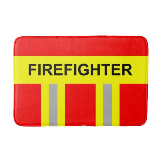Feuerwehr Symbol Uniform Rot Badematte (Vorderseite)