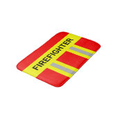Feuerwehr Symbol Uniform Rot Badematte (Schrägansicht)