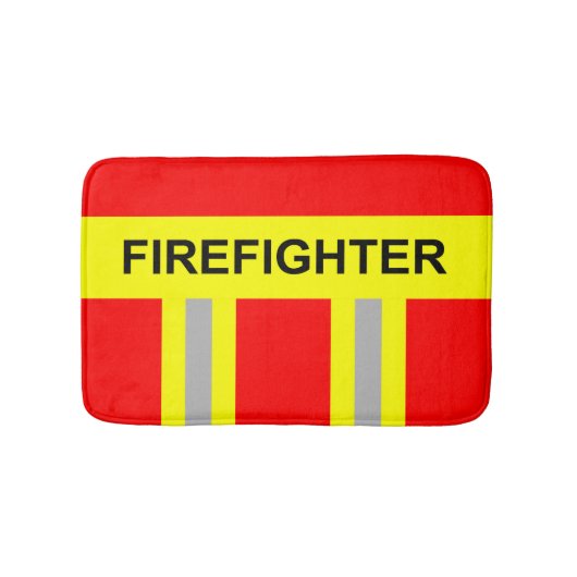 Feuerwehr Symbol Uniform Rot Badematte (Vorderseite)
