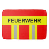 Feuerwehr Symbol Uniform Rot Badematte (Vorderseite)