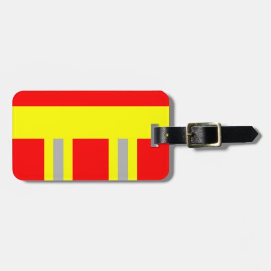 Feuerwehr Symbol Uniform Rot Gepäckanhänger (Vorderseite horizontal)