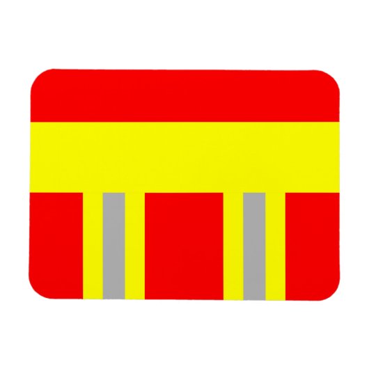Feuerwehr Symbol Uniform Rot Magnet (Horizontal)