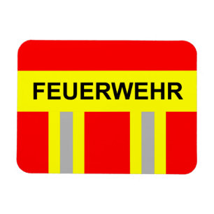 Feuerwehr Symbol Uniform Rot Magnet