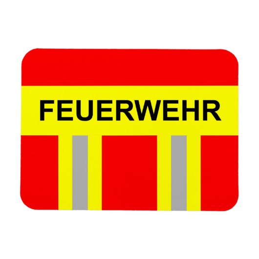 Feuerwehr Symbol Uniform Rot Magnet (Horizontal)