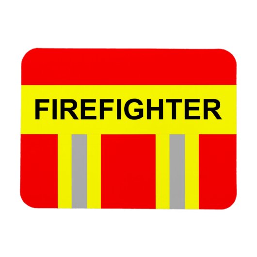 Feuerwehr Symbol Uniform Rot Magnet (Horizontal)