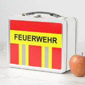 Feuerwehr Symbol Uniform Rot Metall Brotdose (Beispiel)