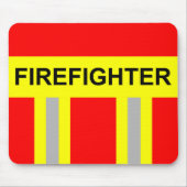Feuerwehr Symbol Uniform Rot Mousepad (Vorne)