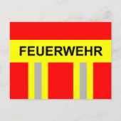 Feuerwehr Symbol Uniform Rot Postkarte (Vorderseite)