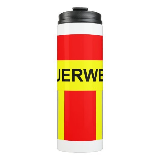 Feuerwehr Symbol Uniform Rot Thermosbecher (Vorderseite)