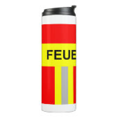 Feuerwehr Symbol Uniform Rot Thermosbecher (Nach links gedreht)