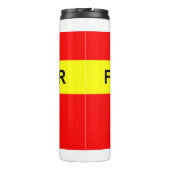 Feuerwehr Symbol Uniform Rot Thermosbecher (Rückseite)