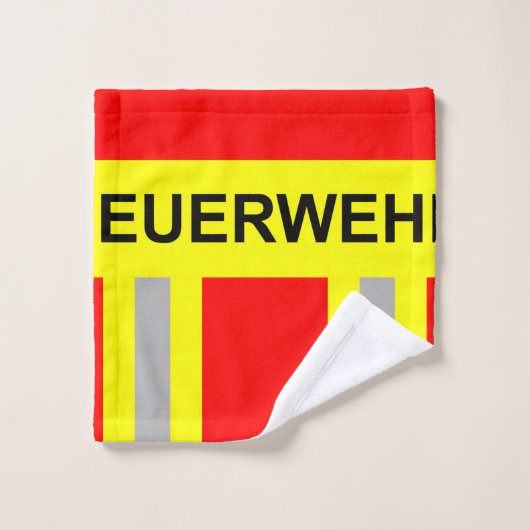 Feuerwehr Symbol Uniform Rot Waschlappen (Waschlappen)
