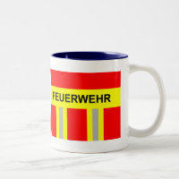 Feuerwehr Symbol Uniform Rot Zweifarbige Tasse