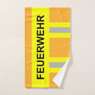 Feuerwehr Symbol Uniform Sandfarben Handtuch