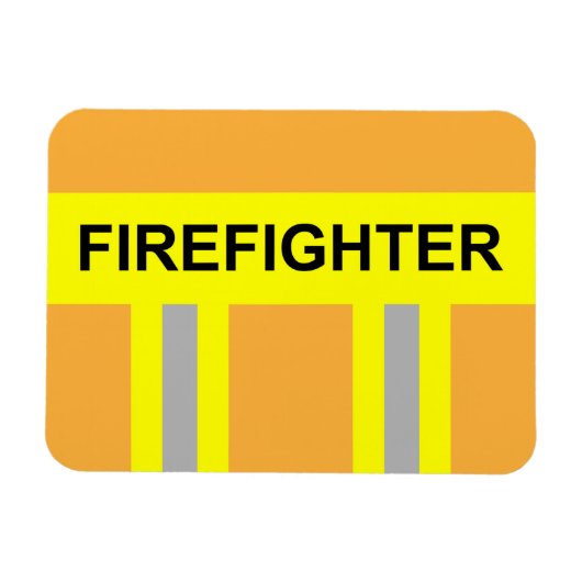 Feuerwehr Symbol Uniform Sandfarben Magnet (Horizontal)