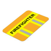 Feuerwehr Symbol Uniform Sandfarben Magnet (Linke Seite)