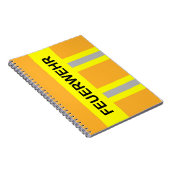 Feuerwehr Symbol Uniform Sandfarben Notizblock (Rechte Seite)